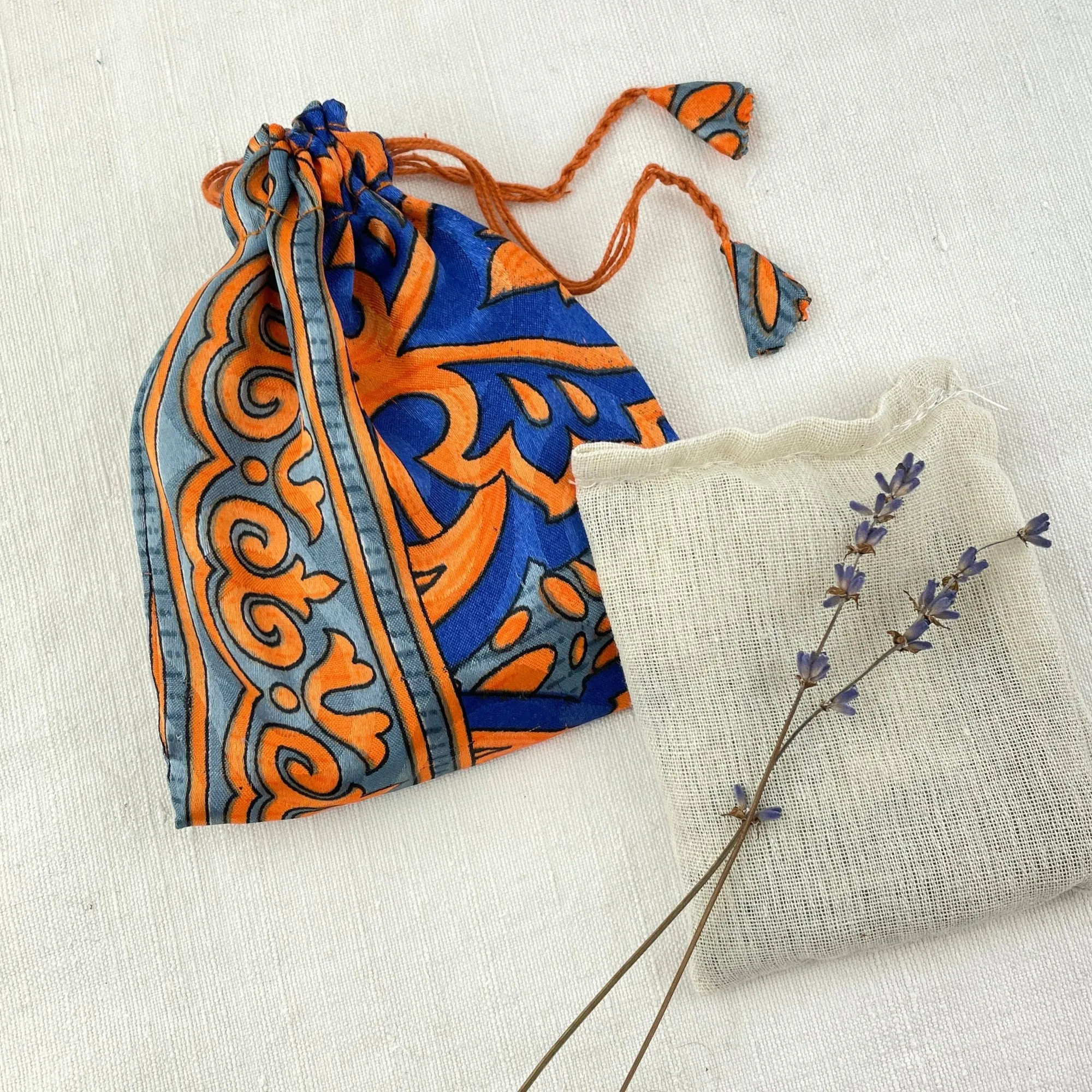 NIRMALA Recycled Sari Refillable Lavender Bag (WS)