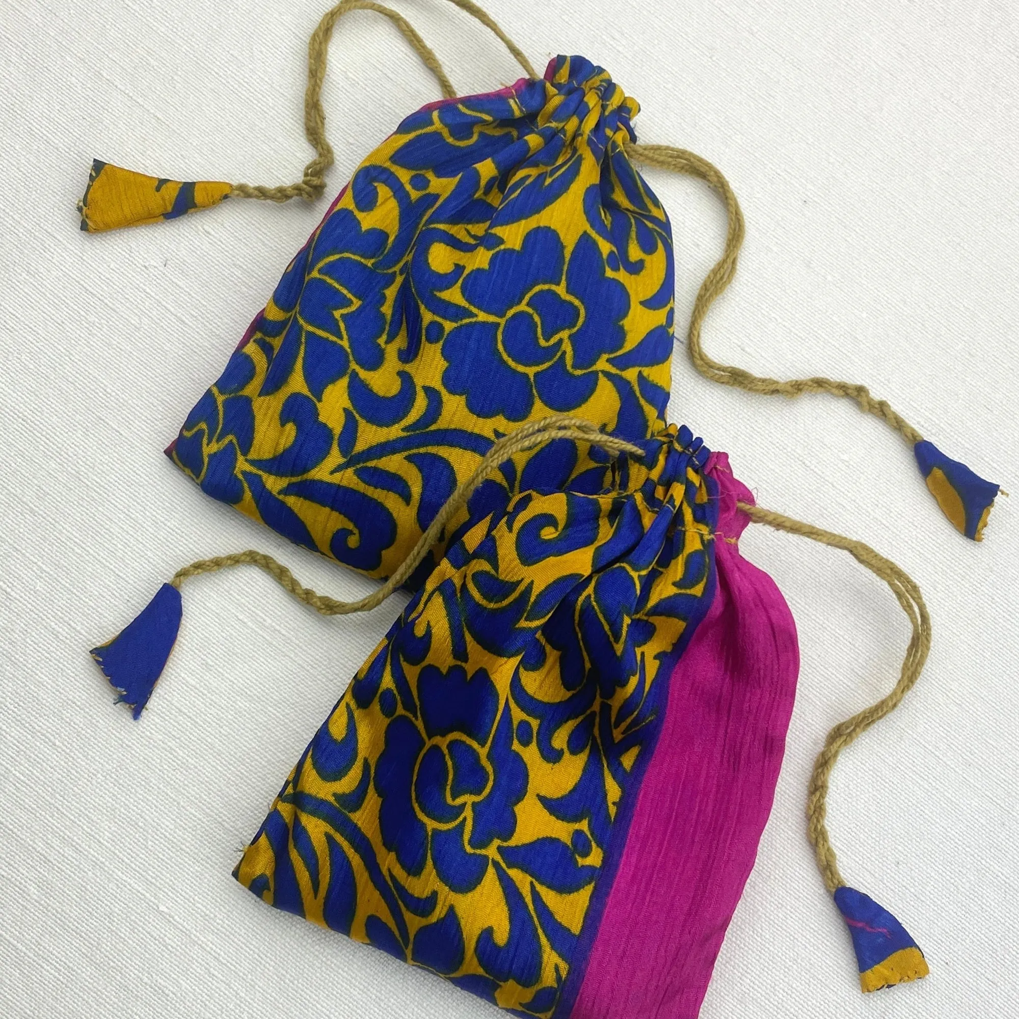 NIRMALA Recycled Sari Refillable Lavender Bag (WS)