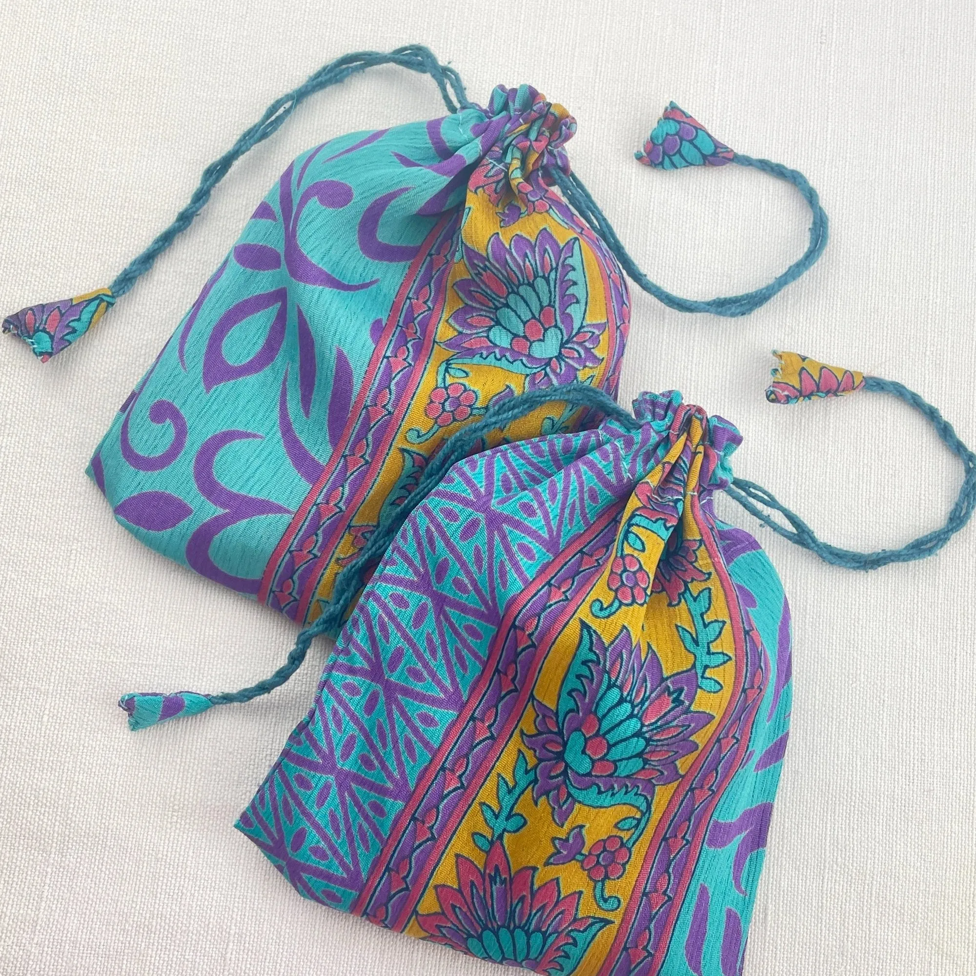 NIRMALA Recycled Sari Refillable Lavender Bag (WS)