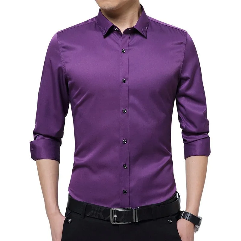 Nsqured Silky Formal Men's Business Shirt