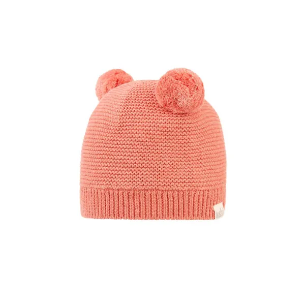 Organic Beanie Snowy | Coral