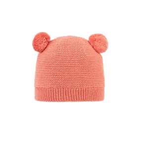 Organic Beanie Snowy | Coral