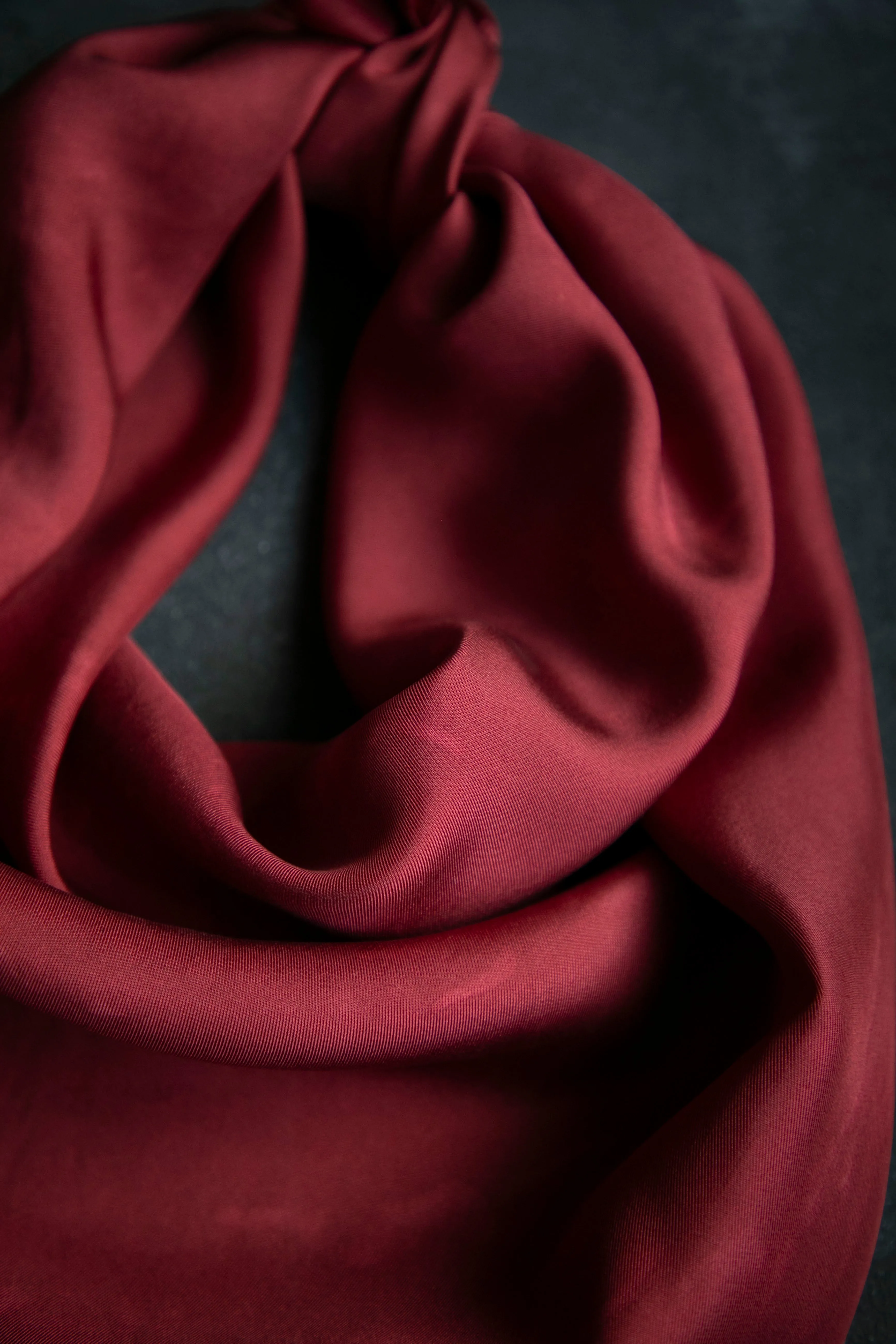 Original Eco-Dyed | Crushed Cranberry  | 26 x 26" 100% Silk Twill Scarf