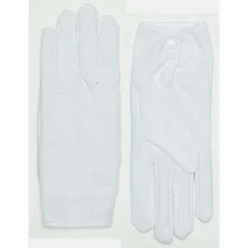 Parade Gloves-Short-W/Snap-White