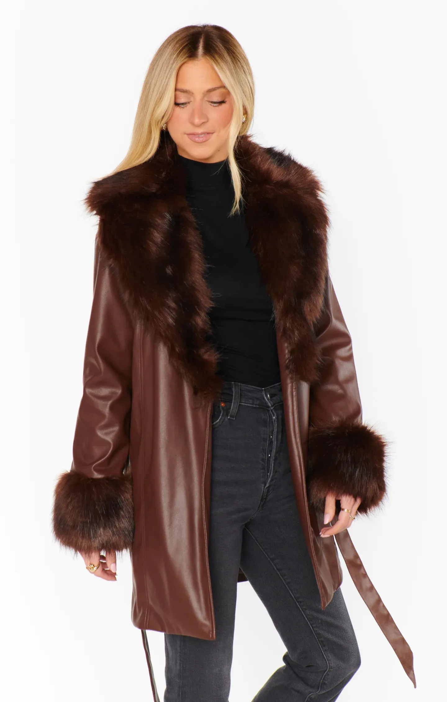 Penny Lane Coat-Cocoa Faux