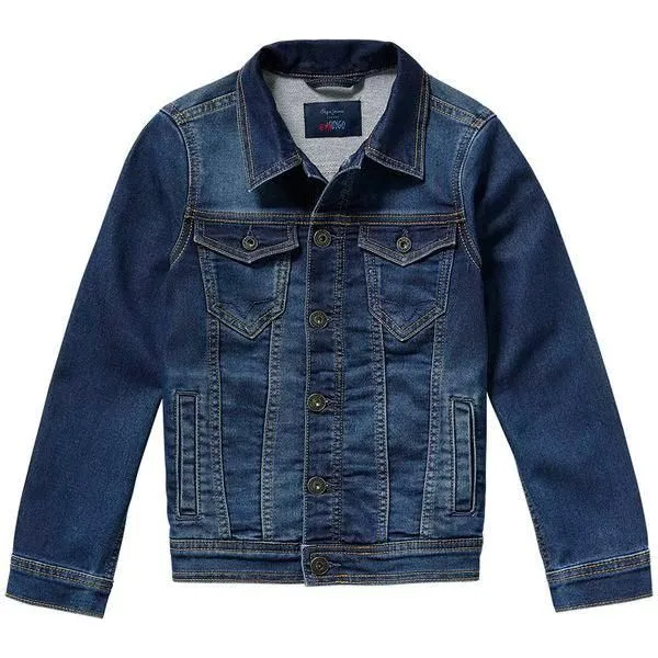 Pepe Jeans Boys Legendary Denim Jacket Mid Dark Blue