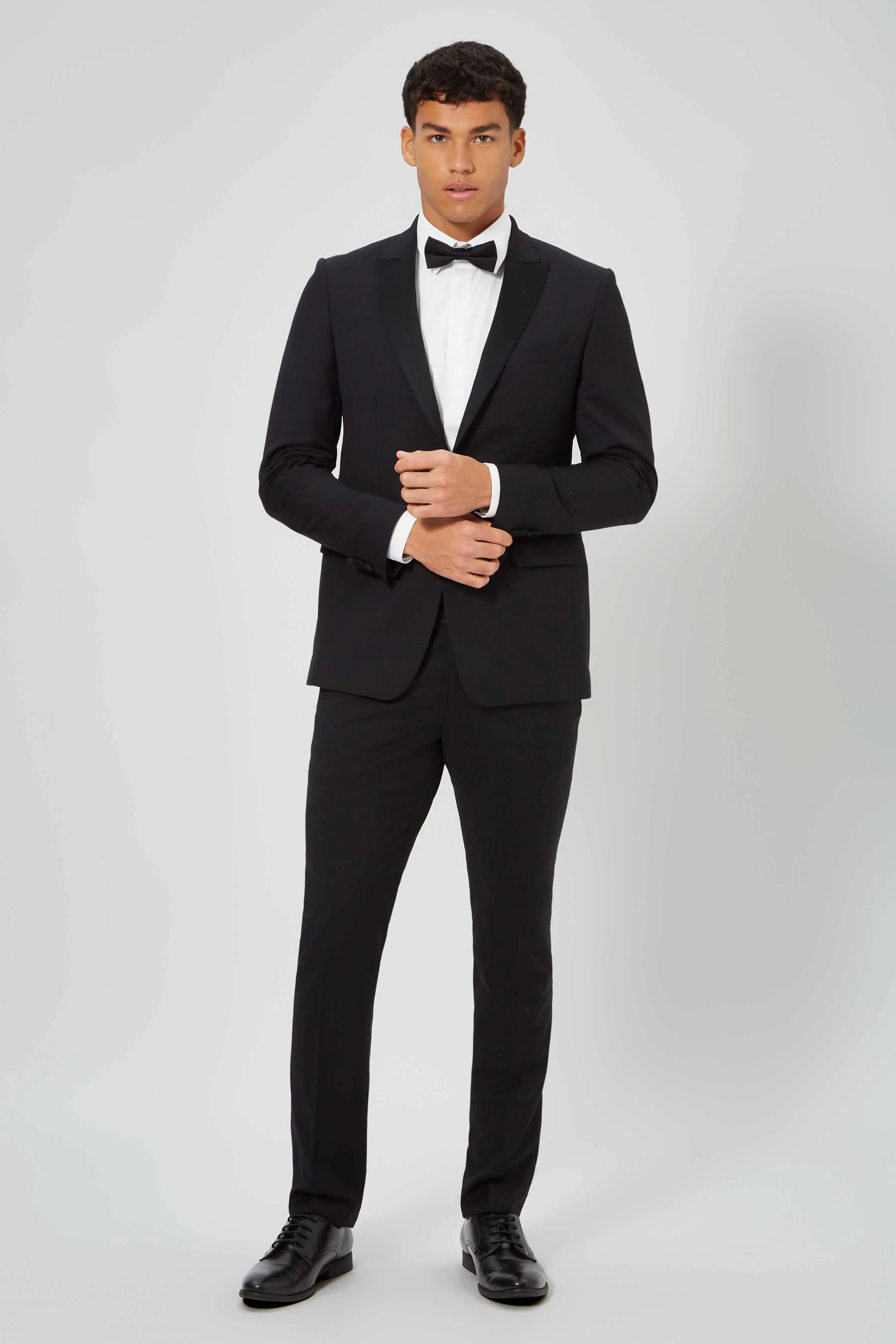 Perrin Slim Fit Black Wool Trousers - ARCHIVE