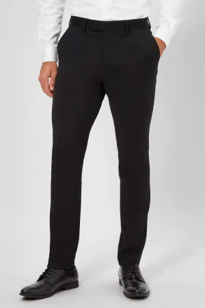 Perrin Slim Fit Black Wool Trousers - ARCHIVE