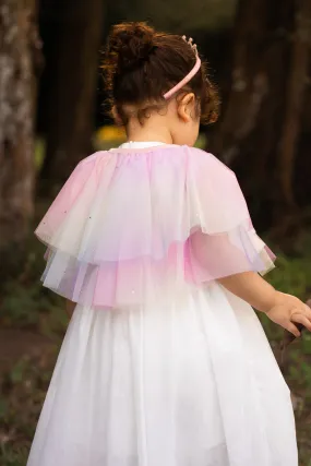 Petite Tulle Cape - Rainbow Sparkle