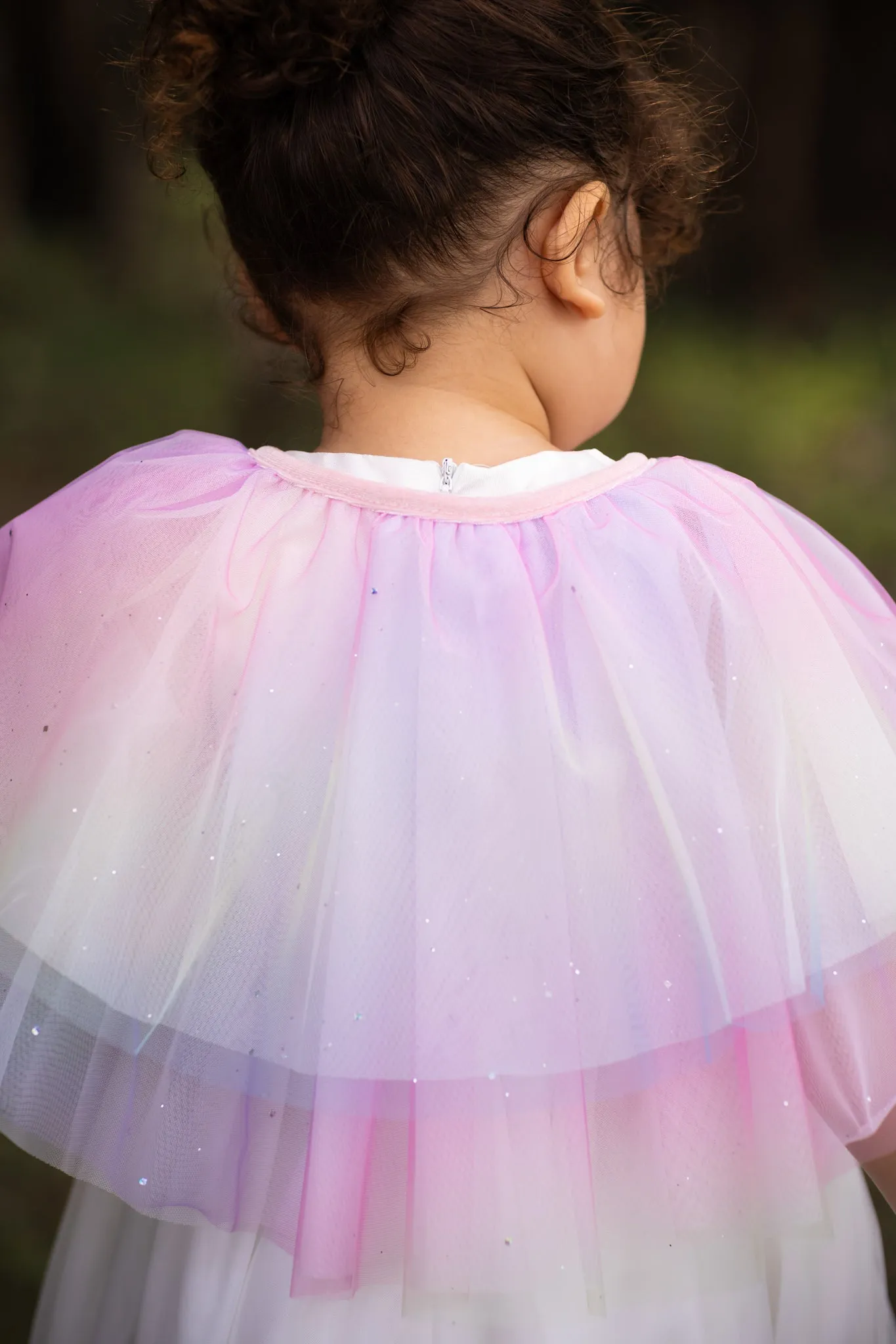 Petite Tulle Cape - Rainbow Sparkle