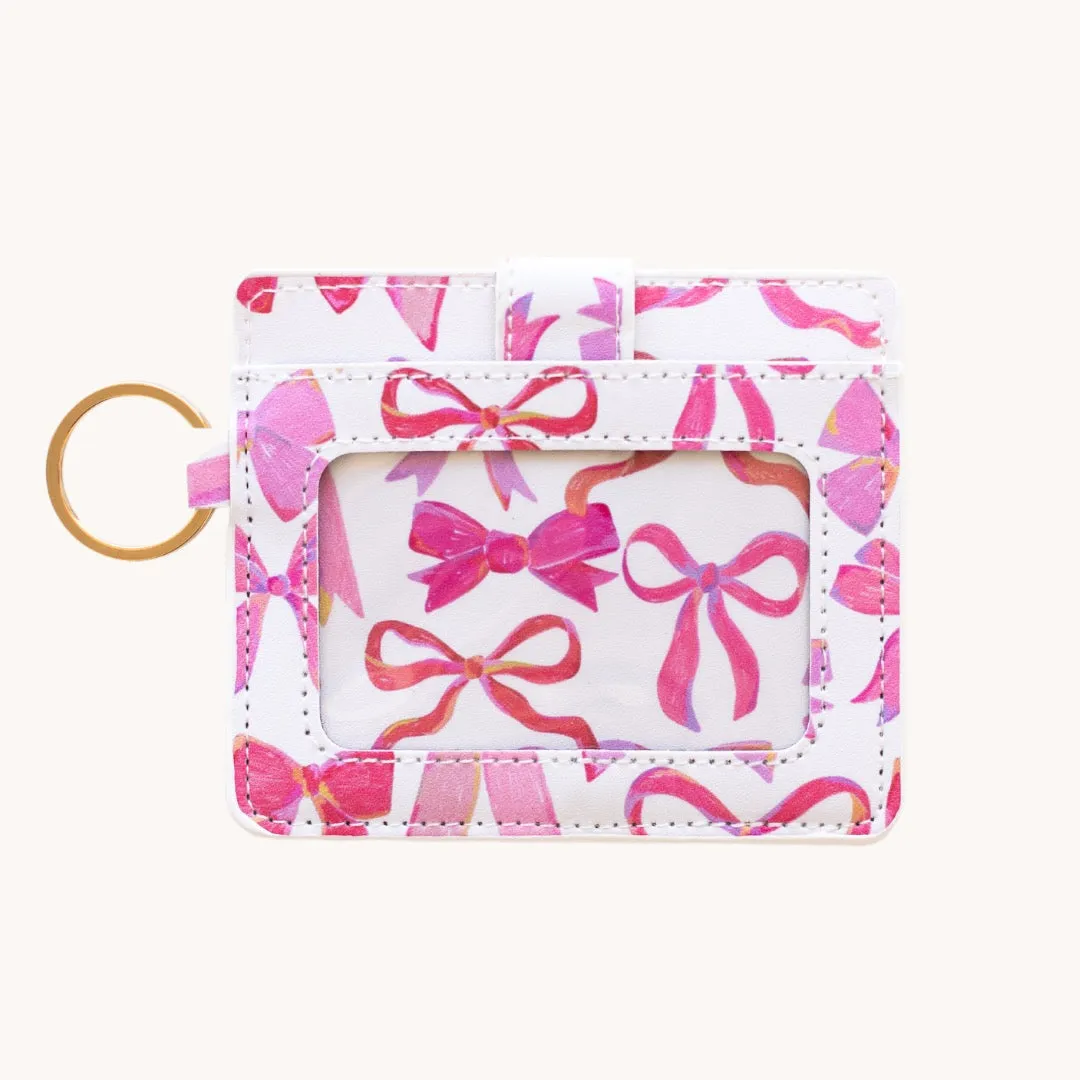 Pink Bows Card Keyring Wallet