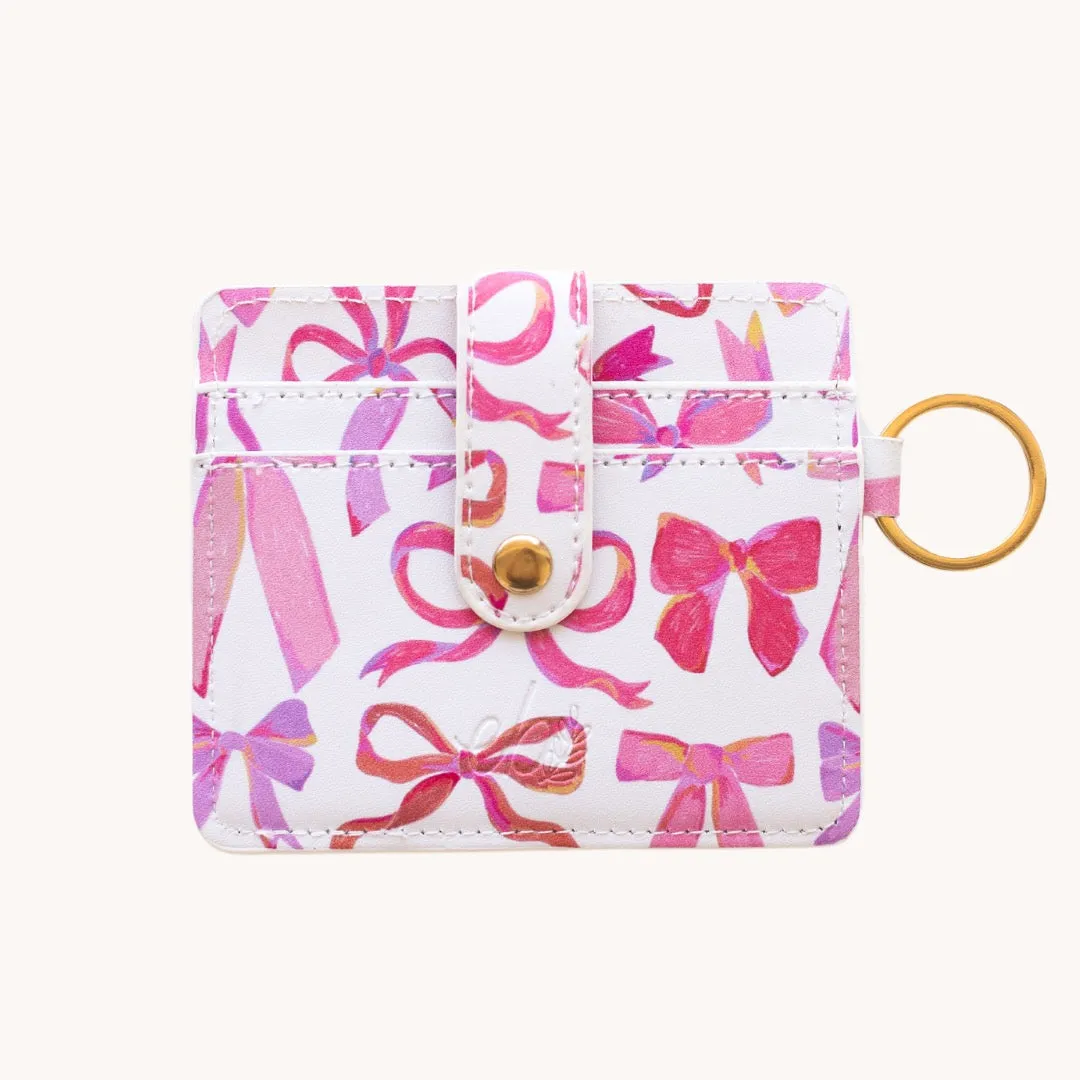 Pink Bows Card Keyring Wallet