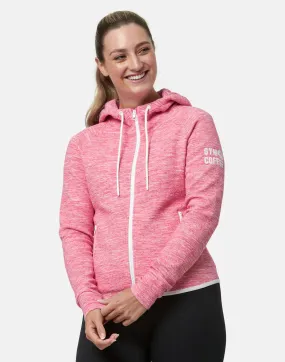 Pink Fleck Zip Hoodie