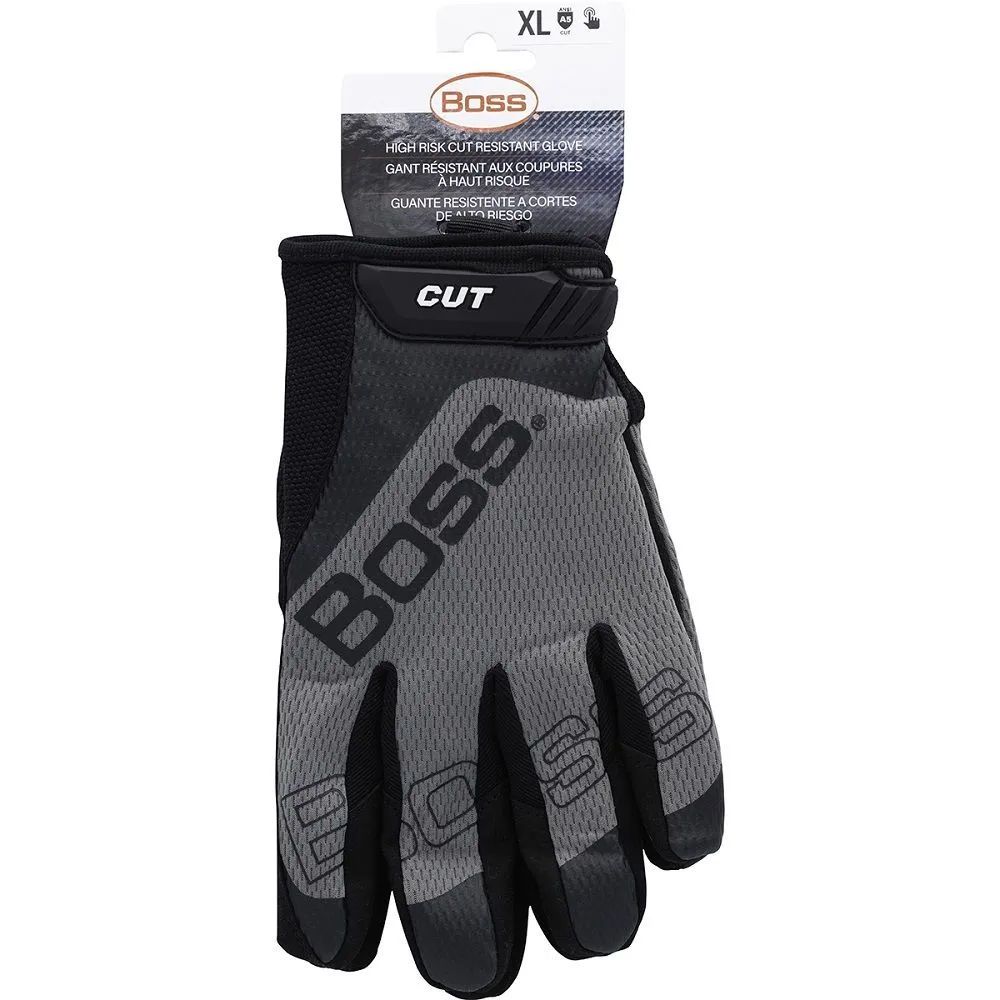 PIP Boss 120-MC1225T Synthetic Microfiber Palm with Mesh Fabric Back and Para-Aramid Cut Lining Glove, 1 Pair