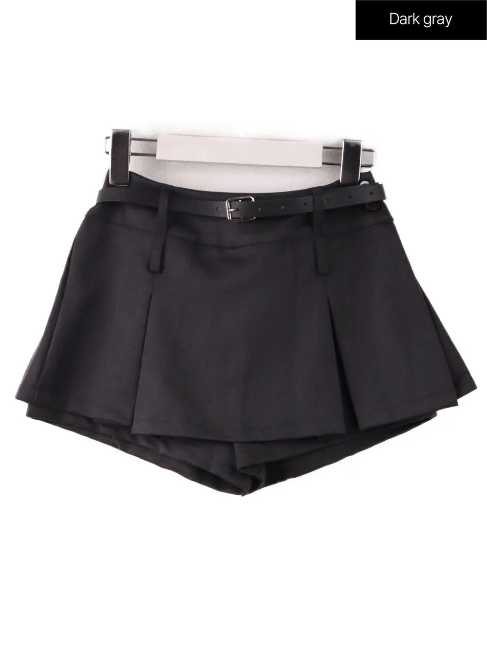 Pleated Mini Skirt with Belt IF408