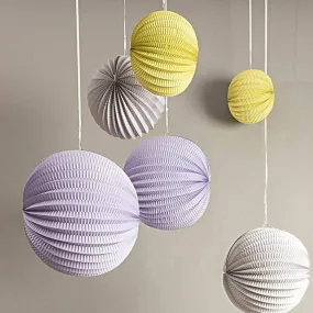 Pleated Paper Lanterns - Modern (3 Pack)