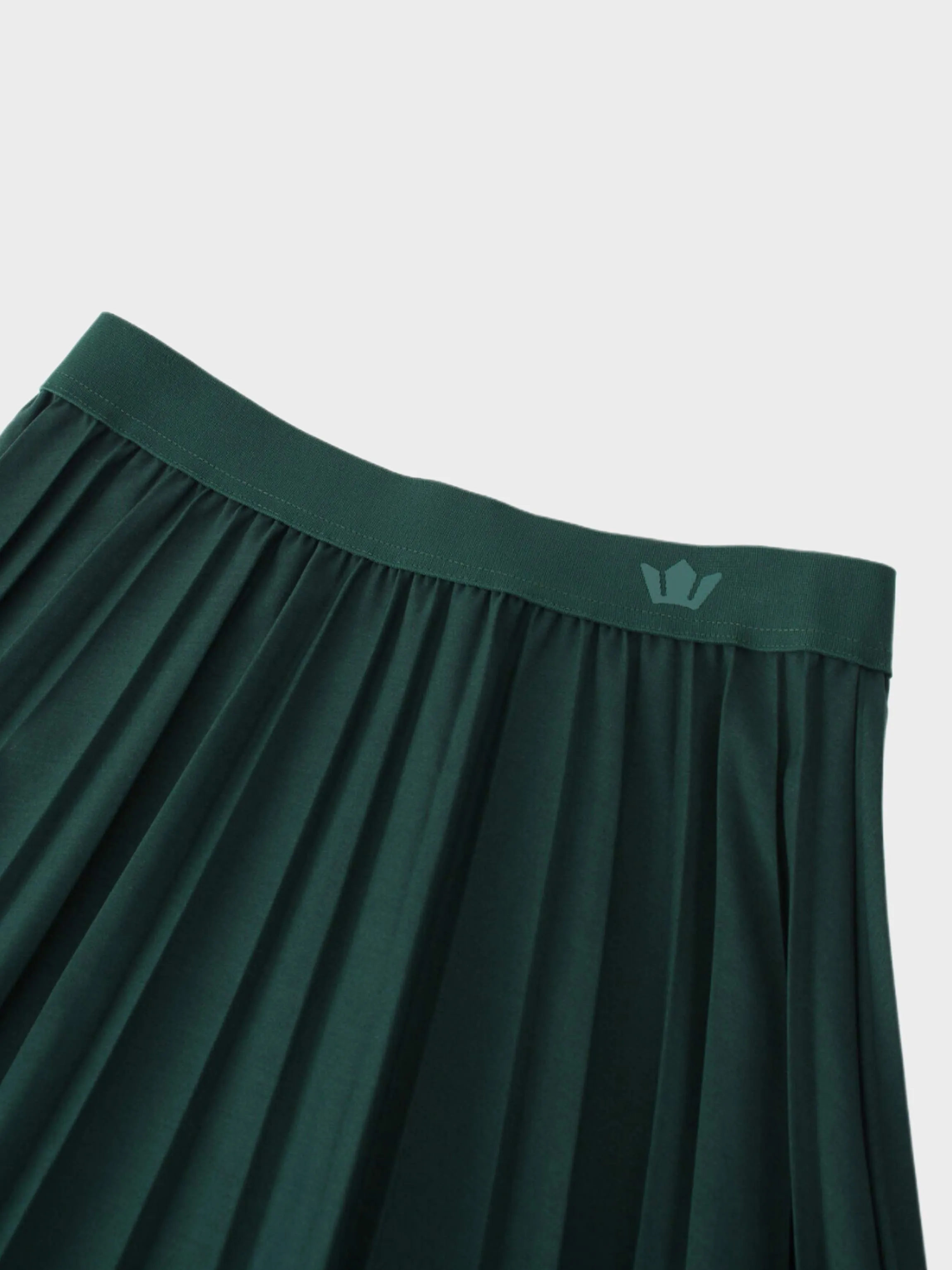 Pleated Skirt 37"-Emerald Green