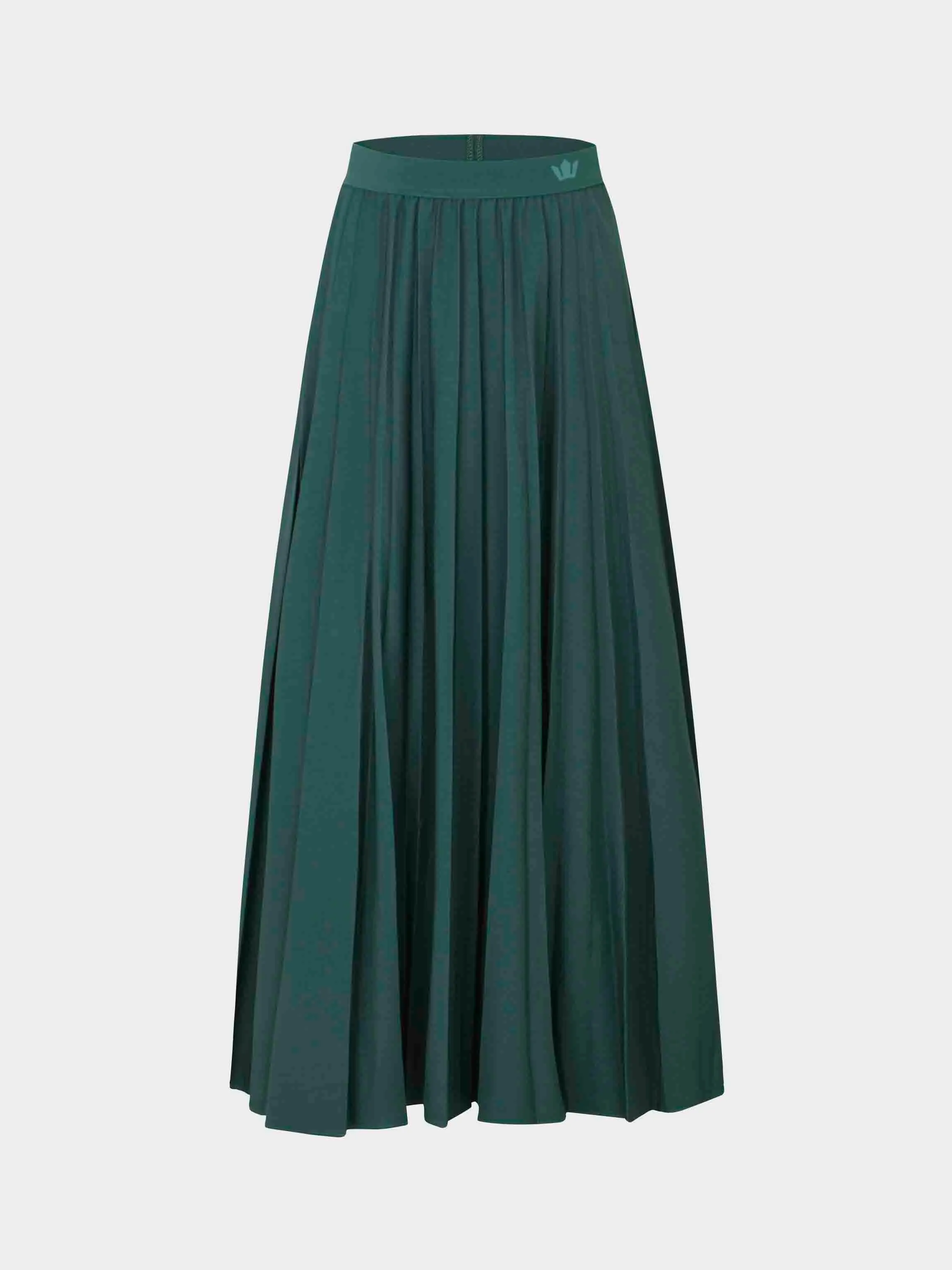 Pleated Skirt 37"-Emerald Green