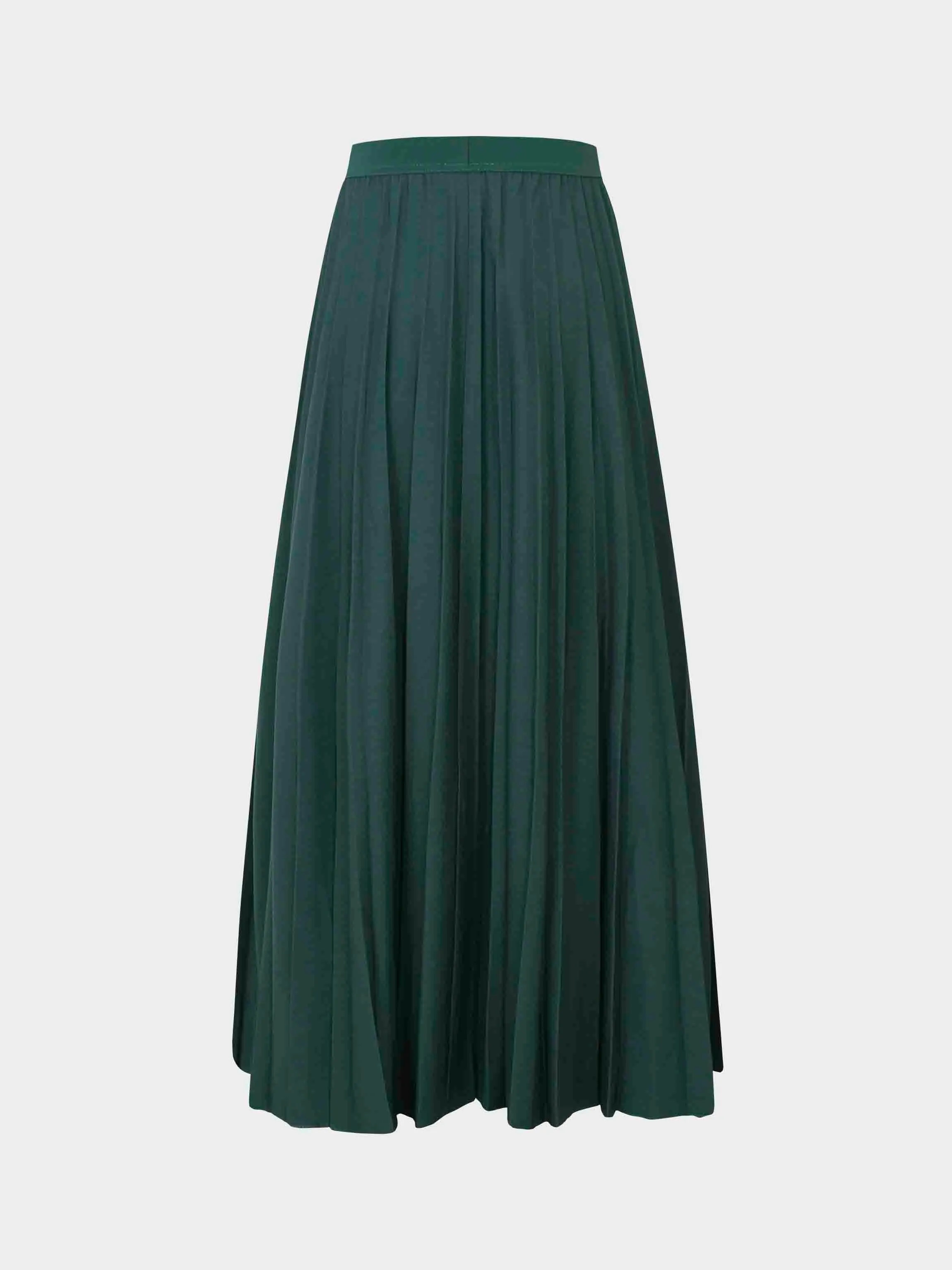 Pleated Skirt 37"-Emerald Green