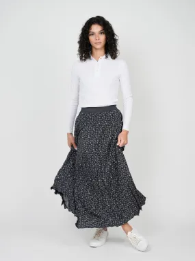 PLEATED SKIRT 37"-FLOWERS