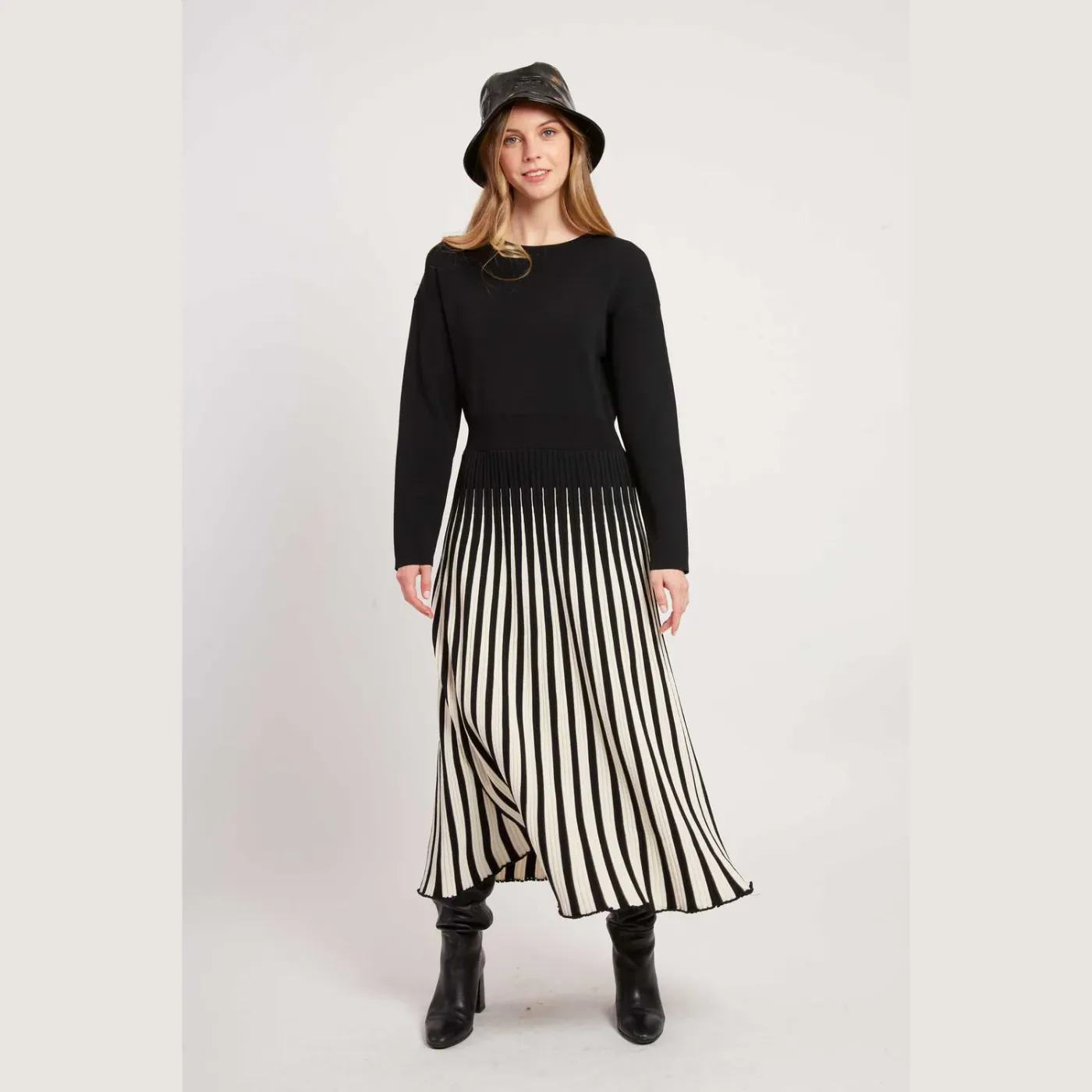 Pleated Skirt Dress