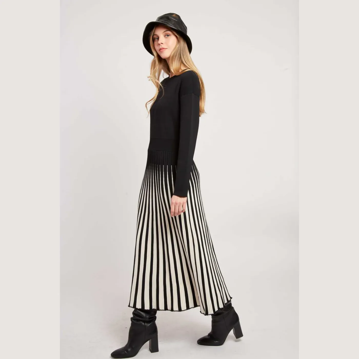 Pleated Skirt Dress