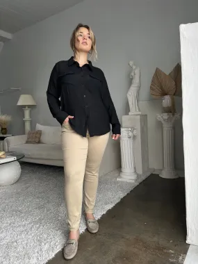 Plus Size Skinny Khaki Pants