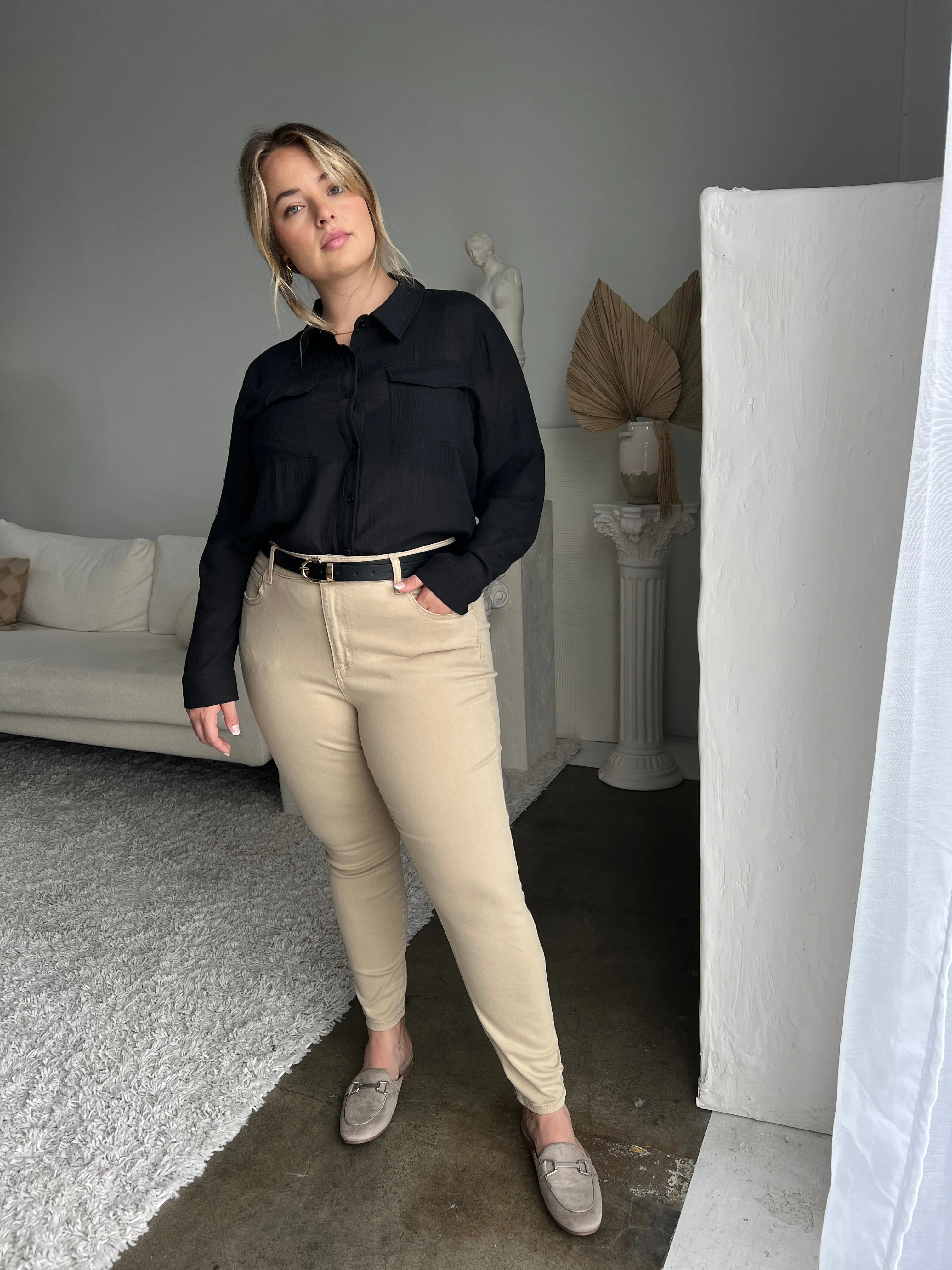 Plus Size Skinny Khaki Pants