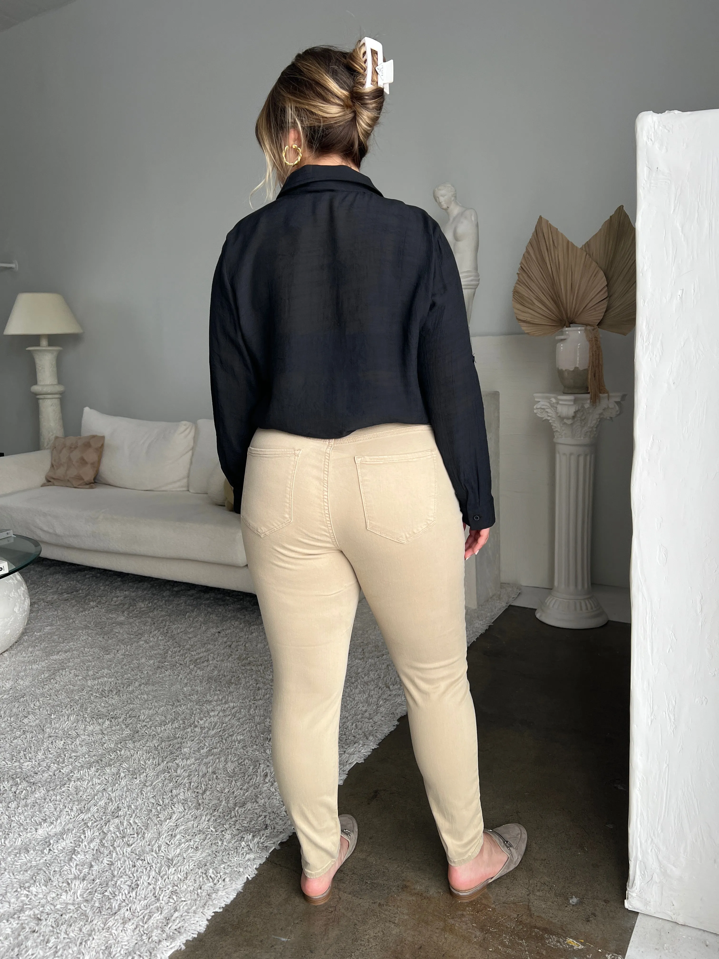 Plus Size Skinny Khaki Pants