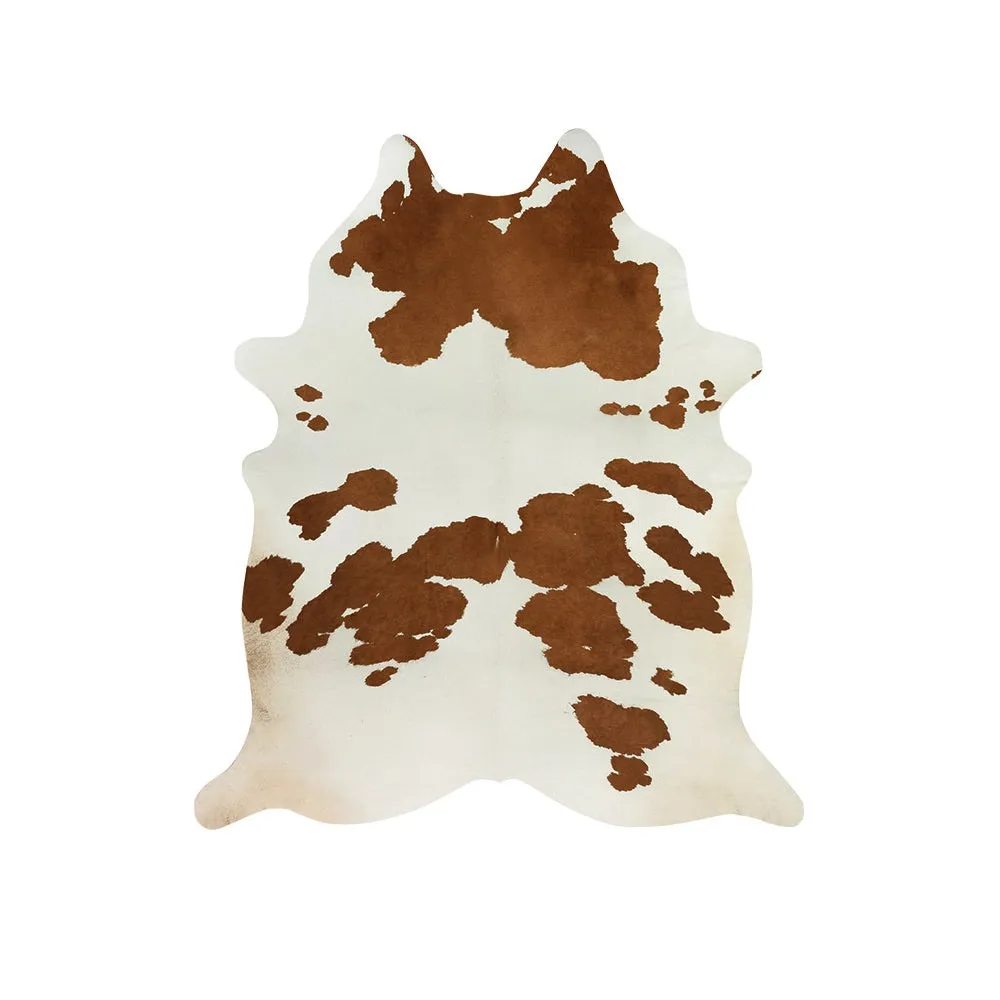 Premium White with Brown Spots Faux Cowhide Rug