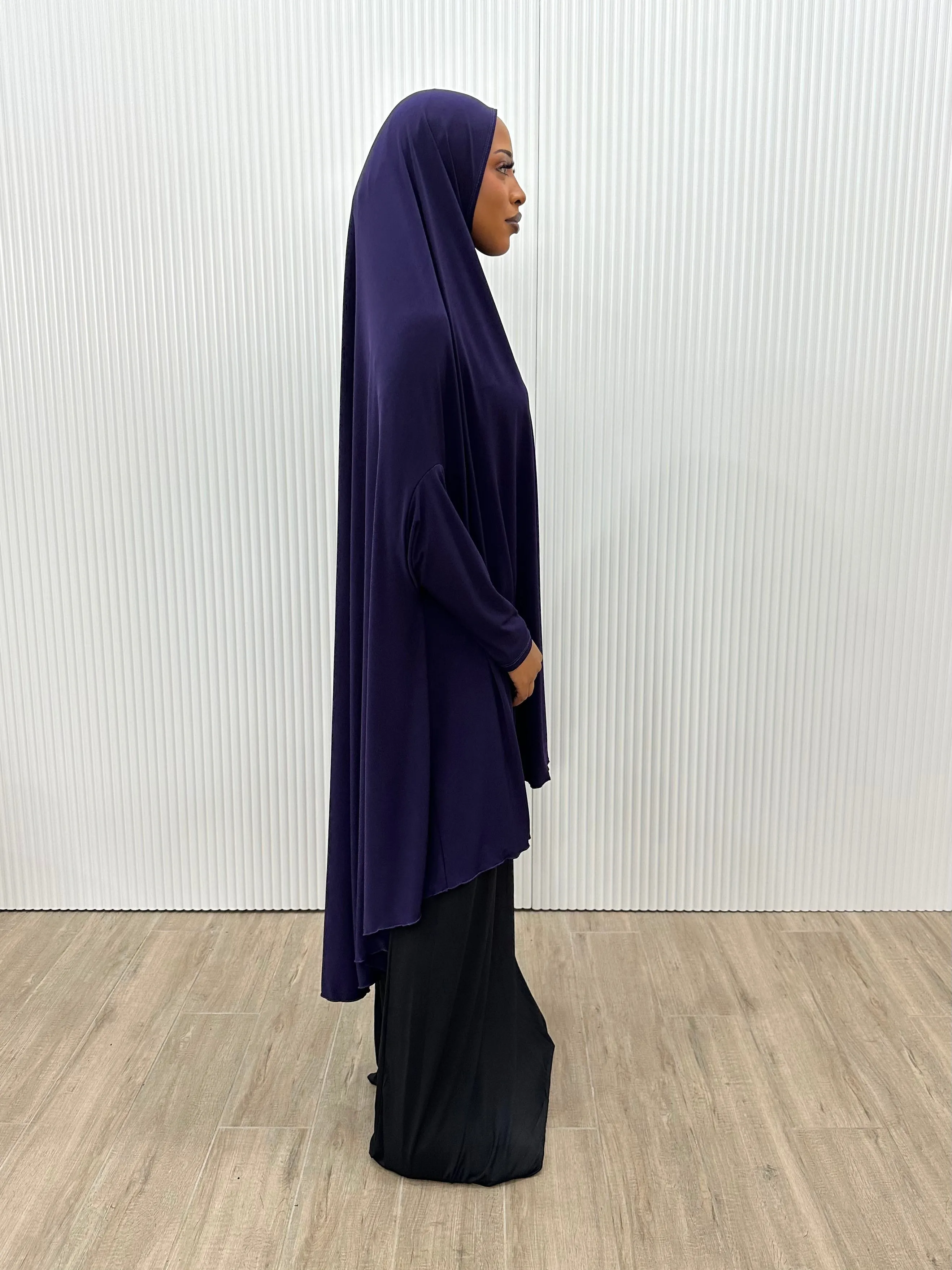 PURPLE JILBAB WITH SLEEVES