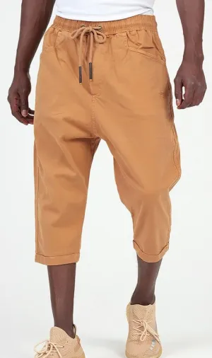 QL Cropped Trousers Stretch in Camel