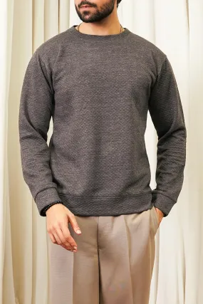 Quilted Knit Sweat Shirt For Men