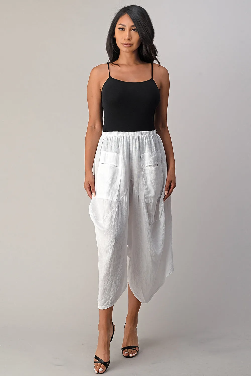 Raw Moda Italian Linen Pants Skirt