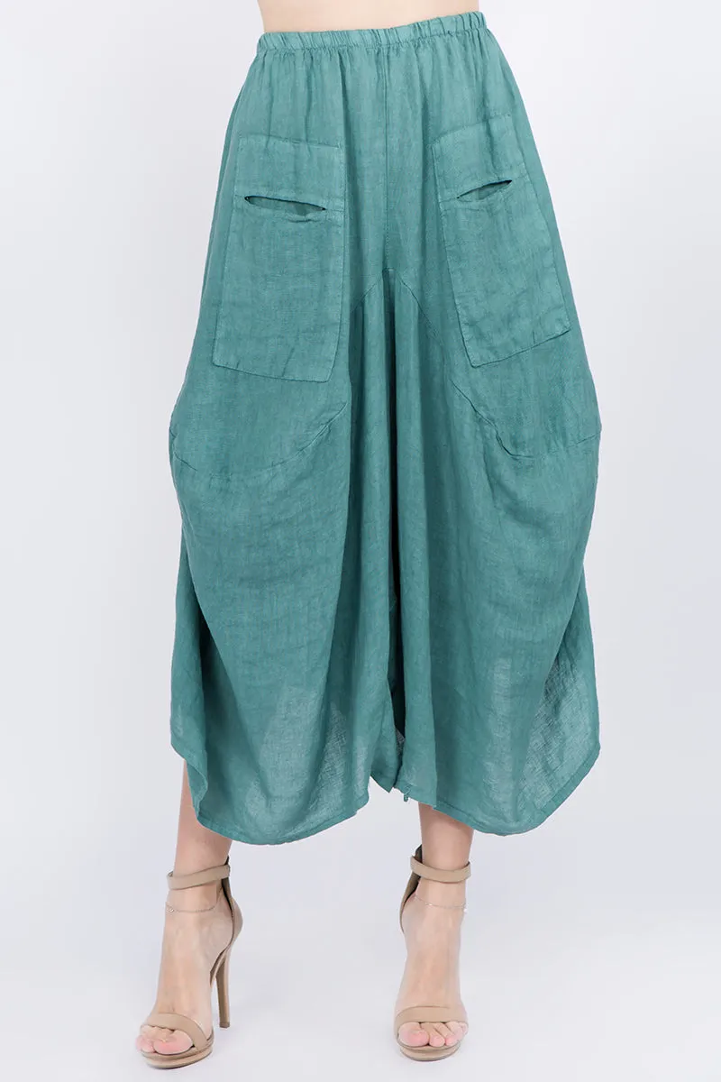 Raw Moda Italian Linen Pants Skirt