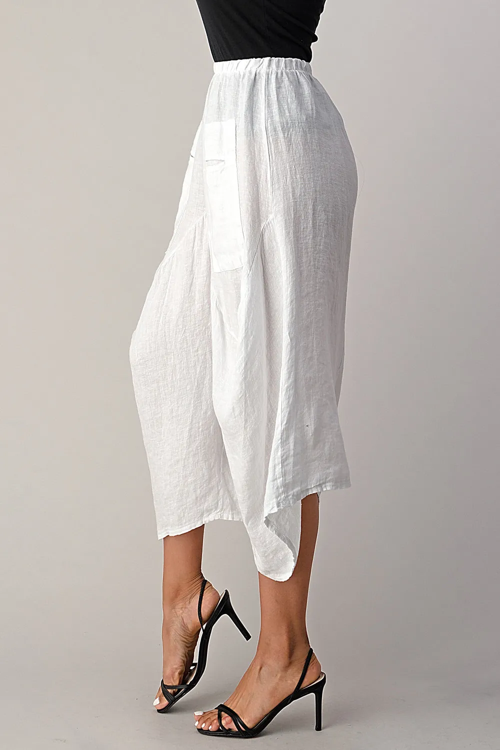 Raw Moda Italian Linen Pants Skirt