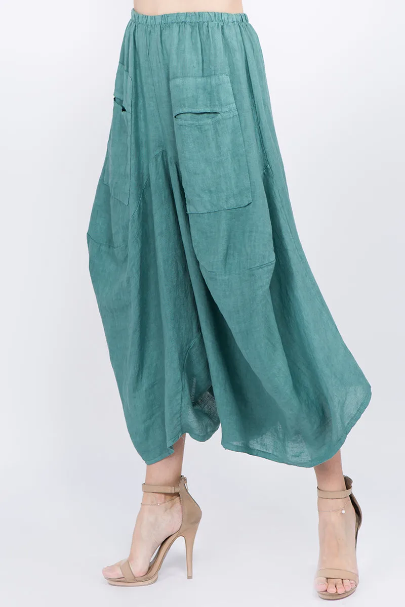 Raw Moda Italian Linen Pants Skirt