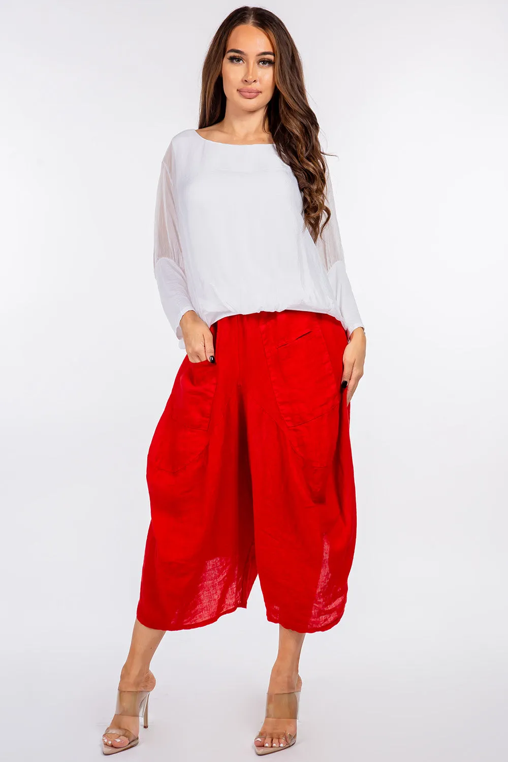 Raw Moda Italian Linen Pants Skirt