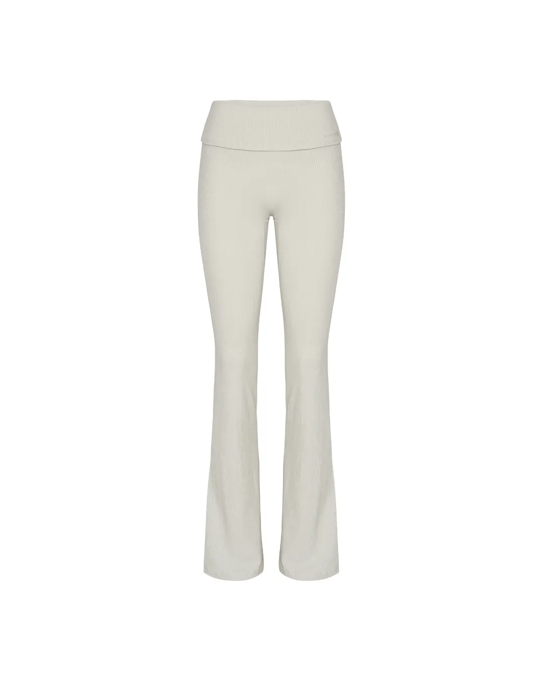 Rib Fold Over Pants - Vanilla