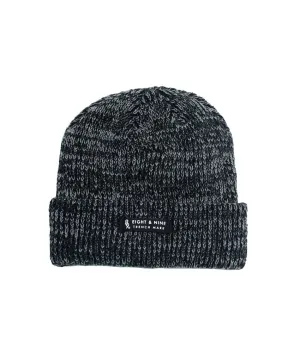 Ribbed Dock Beanie Black Marled