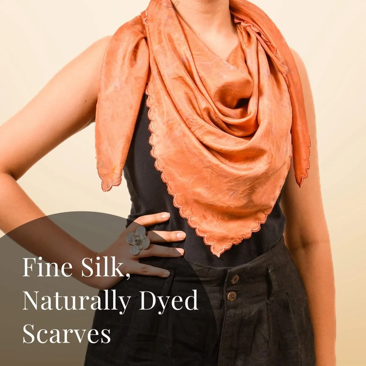 Rust & Rose Silk Natural Dyed Scarf