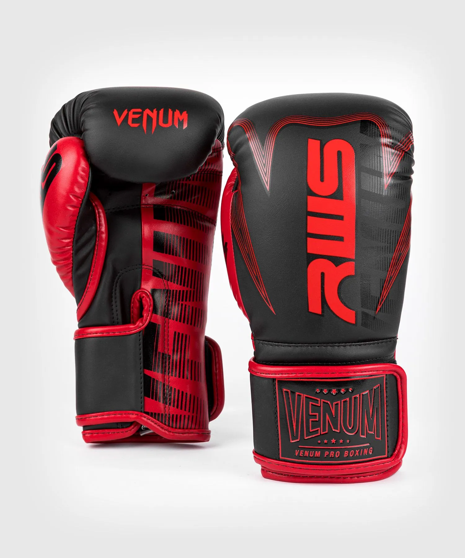 RWS X VENUM-04900-002 MUAY THAI BOXING GLOVES 10-12 OZ Black