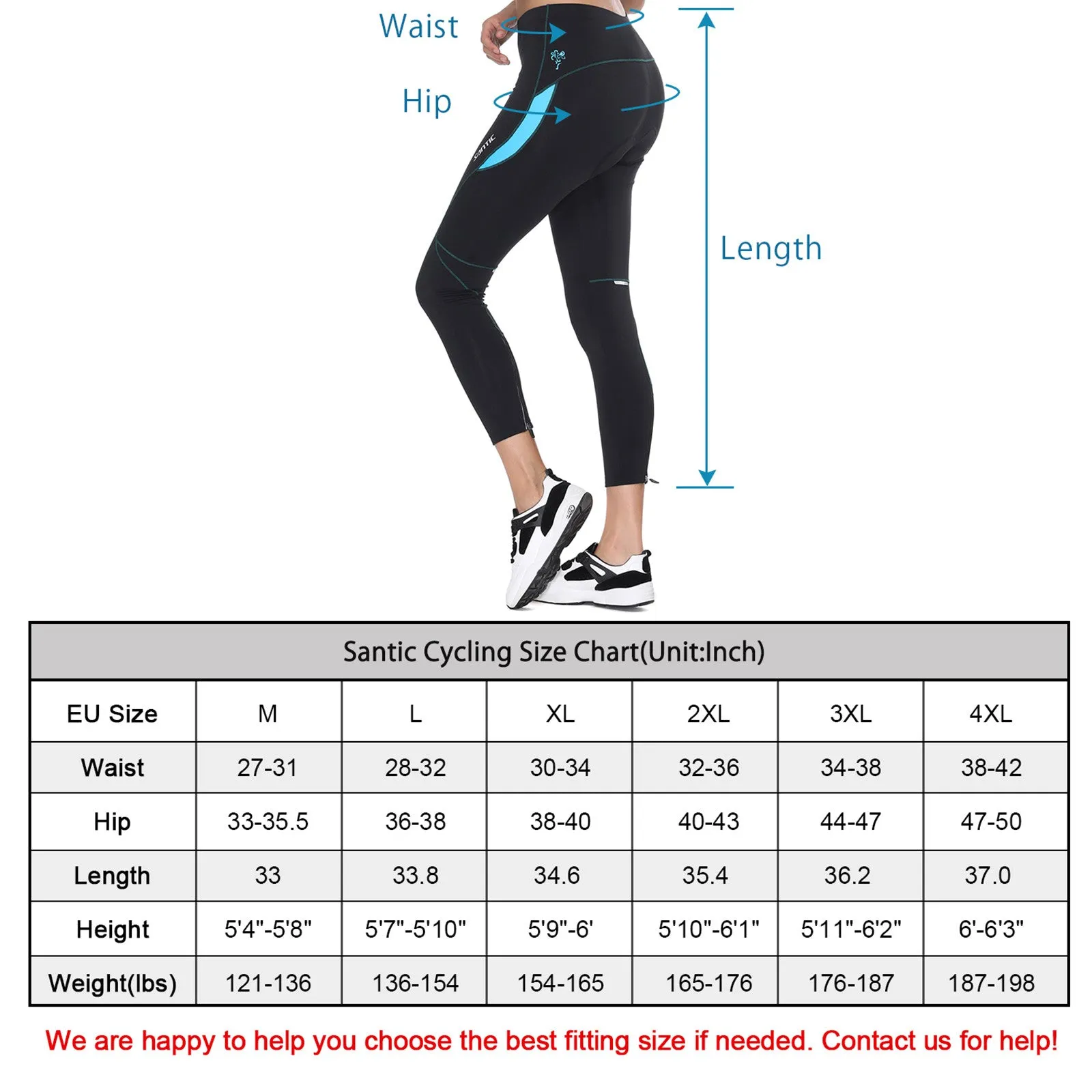 Santic Parni Blue Women Padded Cycling Pants