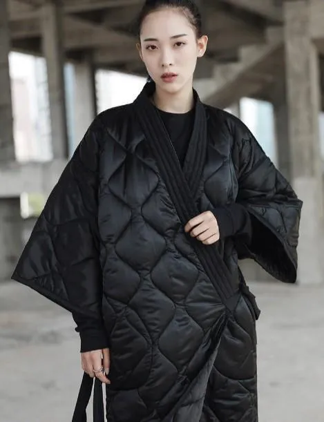 Satoko V-collar Quilted Coat