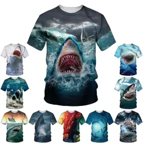 Scuba diving T-Shirt for Men | Shark Print