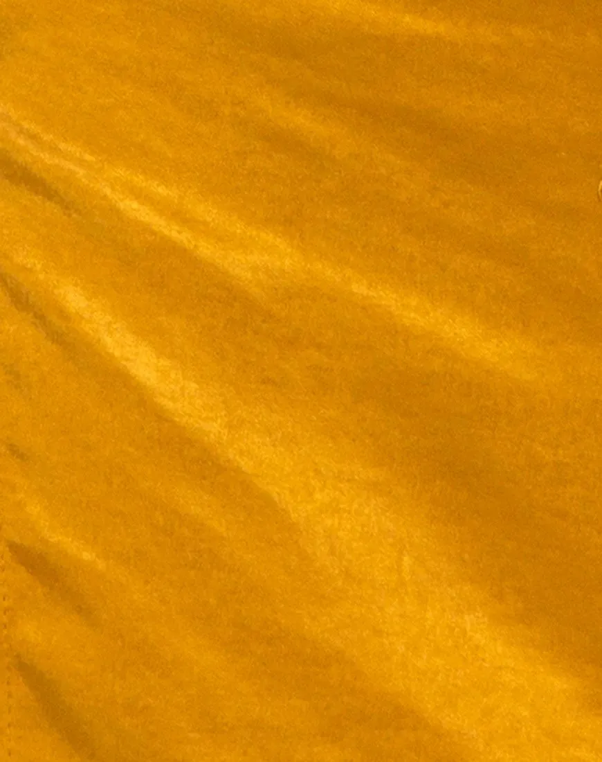 Shenka Mini Skirt in Satin Turmeric