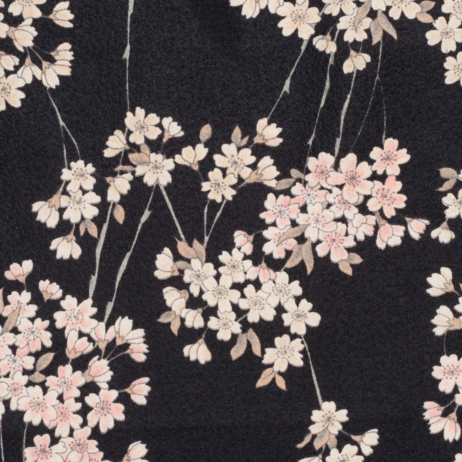 Small Black Cherry Blossom Japanese Furoshiki