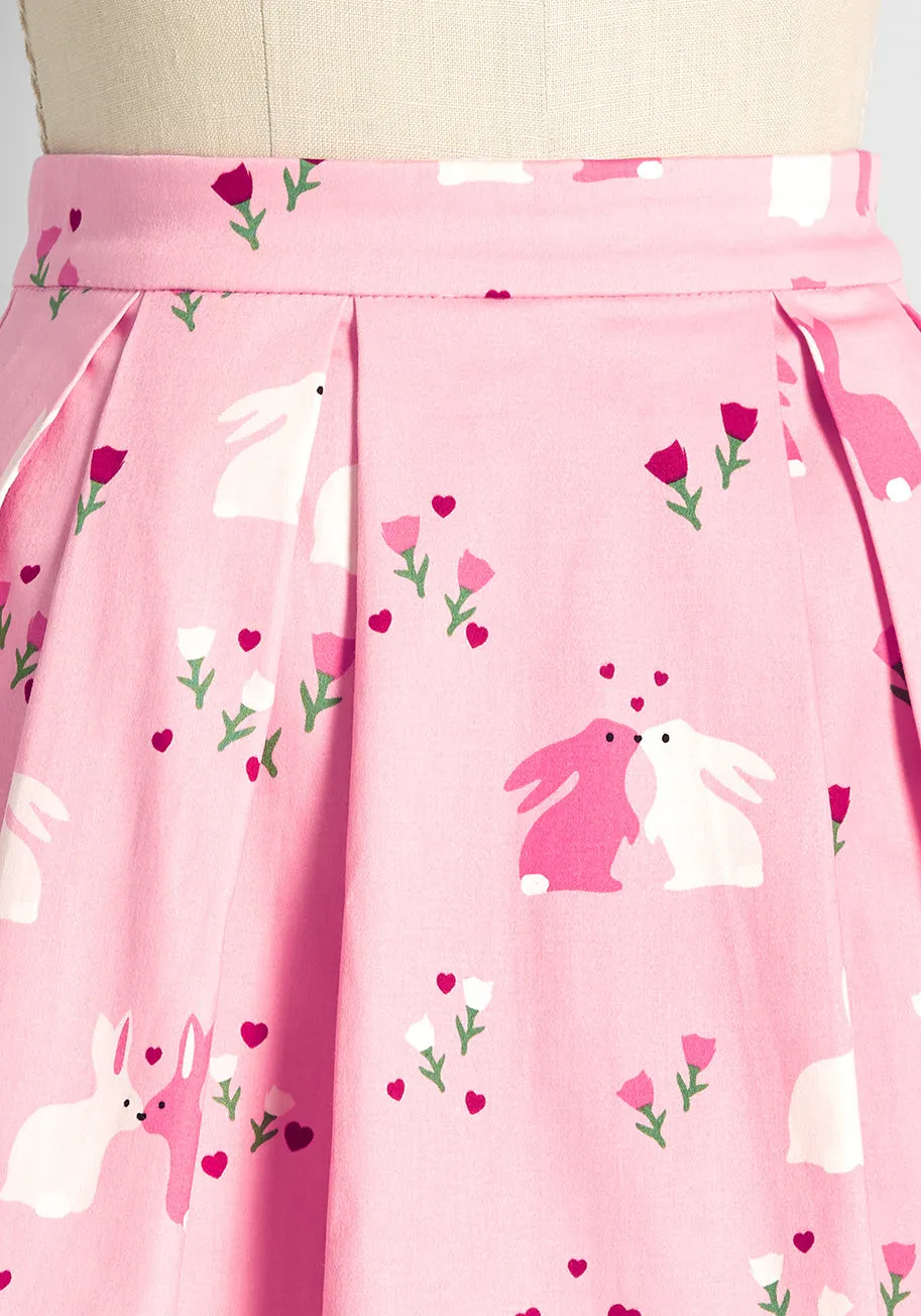 Some Bunny Loves Me Skater Skirt