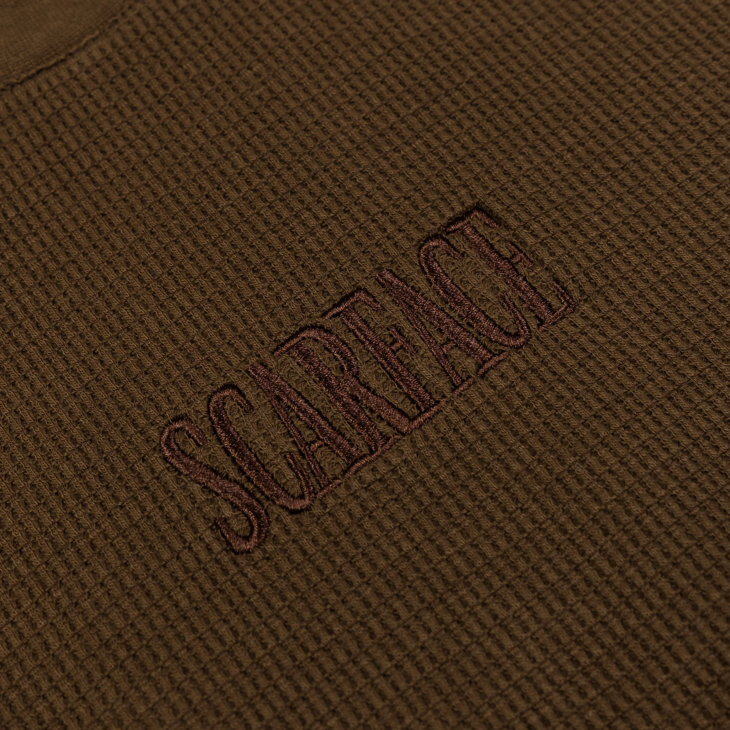 SP x Scarface Logo Thermal Mens Long Sleeve Shirt (Brown)