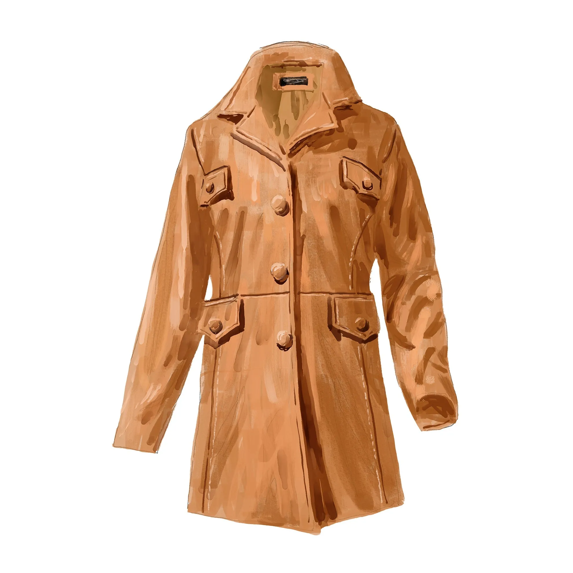 Suede Car Coat